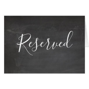 Krijtbord gereserveerd teken. Moderne grijze bruil