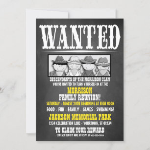 Krijtbord Gewenste Poster Familie Reünie Uitnodigi Kaart