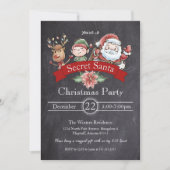 Krijtbord Gift Exchange Secret Santa Christmas Kaart (Voorkant)