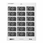  krijtbord glinsterende sterren kerstboom etiket (Full Sheet)