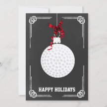 Krijtbord golfer Kerstkaarten