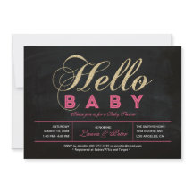 Krijtbord, Goud | Typografie Meisje Baby Shower