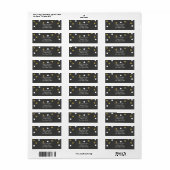 Krijtbord Goud & Witte Confetti Feest Etiket (Full Sheet)