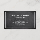 Krijtbord Gouden Kleding Hanger Mode Stylist Visitekaartje (Achterkant)