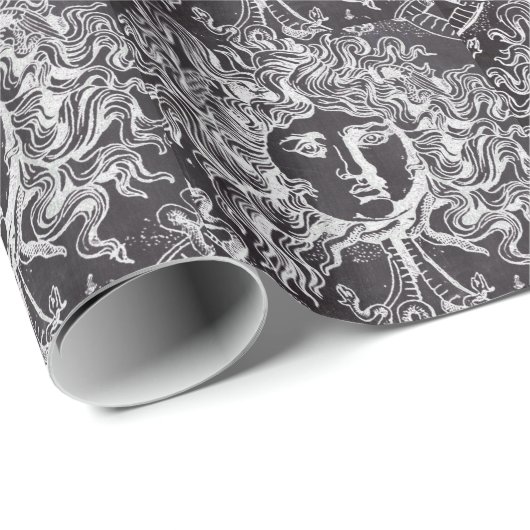  krijtbord Griekse mythologie Gorgon medusa Cadeaupapier (Rol Hoek)