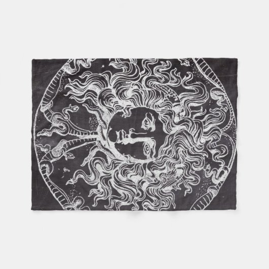  krijtbord Griekse mythologie Gorgon medusa Fleece Deken (Voorkant (Horizontaal))