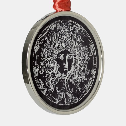  krijtbord Griekse mythologie Gorgon medusa Metalen Ornament (Rechts)