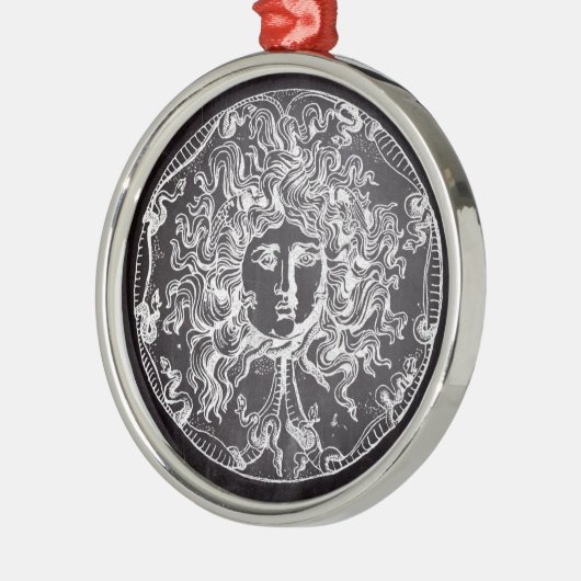  krijtbord Griekse mythologie Gorgon medusa Metalen Ornament (Links)