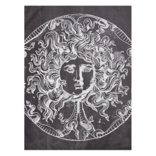 krijtbord Griekse mythologie Gorgon medusa Tafelkleed