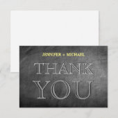 Krijtbord Grijs Charmante Dank Je Wel Wenskaart Bedankkaart (Voorkant / Achterkant)