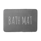 Krijtbord Grijs en Wit Custom Text Badmat (Voorkant)