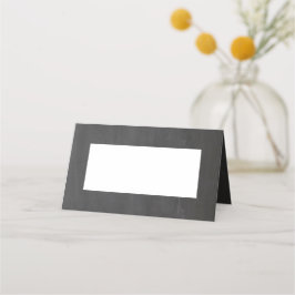 Krijtbord grijze bruiloft. Modern eenvoudig blackb Plaatskaartje
