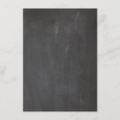 Krijtbord grijze bruiloft. Modern eenvoudig school Menu (Achterkant)