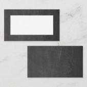 Krijtbord grijze bruiloft. Modern eenvoudig school Plaatskaartje (Voorkant / Achterkant)