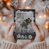 Krijtbord groen foto kerst Kaart