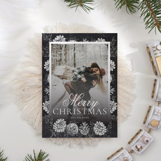 Krijtbord groen foto kerst Kaart