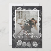Krijtbord groen foto kerst Kaart (Voorkant)