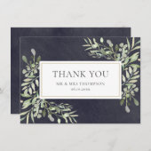 Krijtbord Groene Bladeren Bedankt (Voorkant / Achterkant)