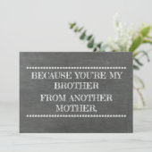 Krijtbord GROOMSMAN / BEST MAN Grappig Voorstel Kaart (Staand voorkant)