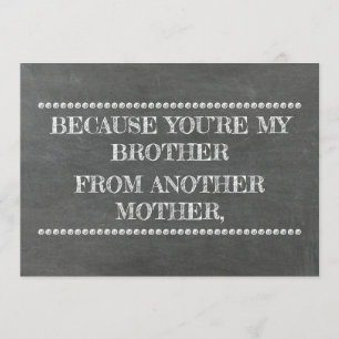 Krijtbord GROOMSMAN / BEST MAN Grappig Voorstel Kaart