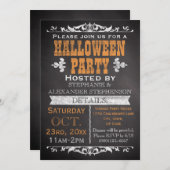  krijtbord Halloween Party Custom Kaart (Voorkant / Achterkant)