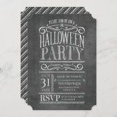  krijtbord Halloween Party Invite Kaart (Voorkant / Achterkant)
