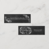 Krijtbord Handgetekende Bloemen Bruiloft Website K Contactkaartje (Voorkant / Achterkant)