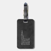 Krijtbord Handgetekende Bloemenslinger Bruiloft Bagagelabel (Achterkant verticaal)