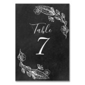 Krijtbord Handgetekende Bloemenslingers Kaart (Achterkant)