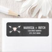 Krijtbord Hart + Pijl Bruiloft Labels (Insitu)