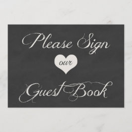 Krijtbord Harten Trouwen | Gastboek