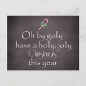 Krijtbord: Heb een Holly Jolly Christmas Feestdagenkaart (Voorkant)