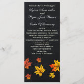 Krijtbord herfst bruiloft programma's thee lengte (Voorkant)