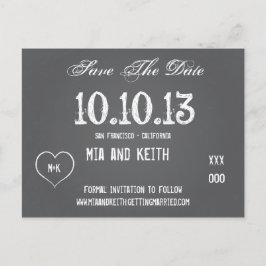 Krijtbord Huwelijk Save The Date Ansichtkaart Aankondigingskaart