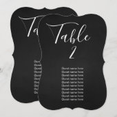 Krijtbord huwelijks tafelnummer + gastnamen kaart (Voorkant / Achterkant)