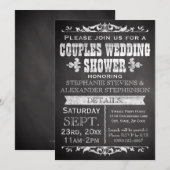 Krijtbord Huwelijksfeest voor Koppels in Retro Sti Kaart (Voorkant / Achterkant)