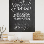 Krijtbord Huwelijksfoto booth poster (Keuken)