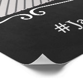 Krijtbord Huwelijksfoto Frame Props Poster (Hoek)