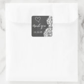 krijtbord Hydrangea bruiloft dank u Vierkante Sticker (Tas)