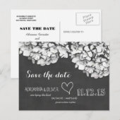 Krijtbord Hydrangea Flowers Save The Date Aankondigingskaart (Voorkant / Achterkant)