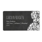  krijtbord Hydrangeas Bloemenbruiloft Etiket (Voorkant)