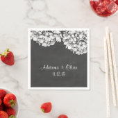  krijtbord Hydrangeas Bloemenbruiloft Servetten (Insitu)