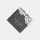  krijtbord Hydrangeas Bloemenbruiloft Servetten (Hoek)