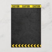 krijtbord in aanbouw Baby shower Informatiekaartje (Achterkant)