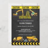 krijtbord in aanbouw Baby shower Kaart (Voorkant)