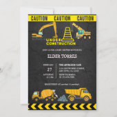 krijtbord in aanbouw Baby shower Kaart (Voorkant)