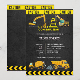 krijtbord in aanbouw Baby shower Kaart