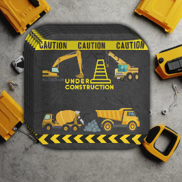 krijtbord in aanbouw Baby shower Papieren Bordje