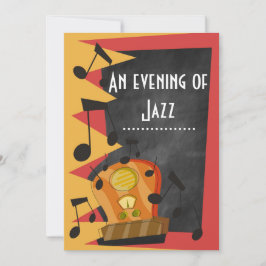 Krijtbord Jazz Blues Thema Feest Kaart