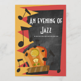 Krijtbord Jazz Blues Thema Feest Kaart